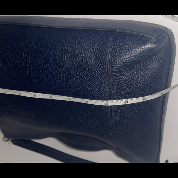 Navy blue Leather Coach purse great condition - Picture 8 of 11